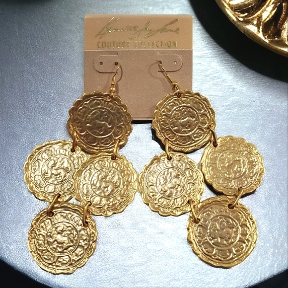 Kenneth Jay Lane Jewelry - $160 New KJL Kenneth Lane Lion Coin Earrings